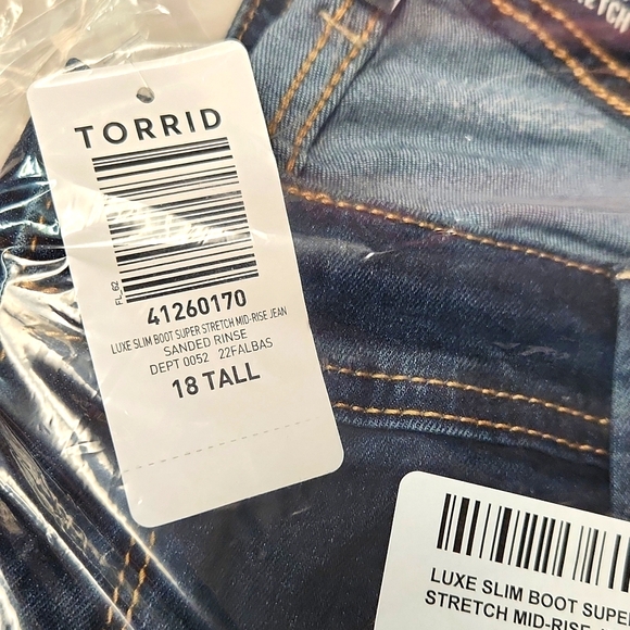 ❤️NWT VINTAGE TORRID JEANS LUXE SLIM BOOT CUT STRETCH MID RISE DENIM - PLUS SIZE - Picture 6 of 16